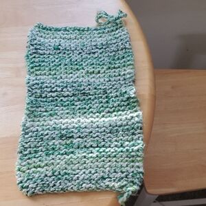 Handmade Green And Silver Burping Cloth
